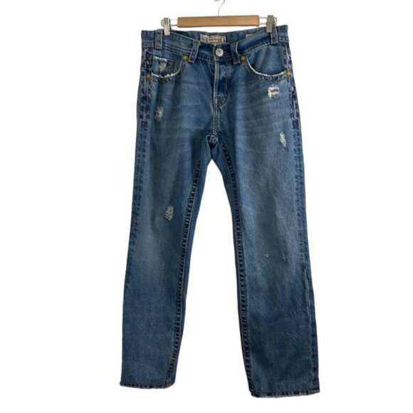 MEK Makaha Distressed Straight Leg Jeans - Picture 1 of 12